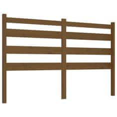 Vidaxl Posteljno vzglavje medeno rjavo 186x4x100 cm trdna borovina
