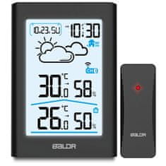 Baldr Vremenska postaja z zaslonom BD-911 črna