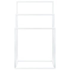 Vidaxl Prostostoječe stojalo za brisače belo 48x24x79 cm železo