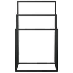 Vidaxl Prostostoječe stojalo za brisače črno 48x24x79 cm železo