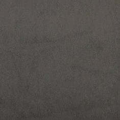 Vidaxl Posteljni okvir z vzglavjem temno siv 90x200 cm žamet