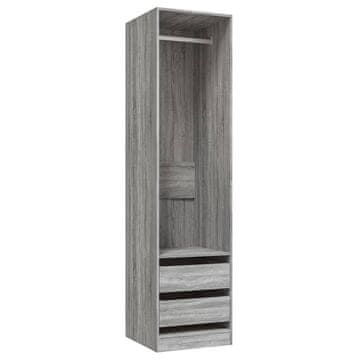 Vidaxl Omara s predali siva sonoma 50x50x200 cm konstruiran les