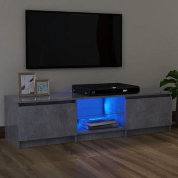 Vidaxl vidaXL TV omarica z LED osvetlitvijo siva 120 x 30 x 35,5 cm