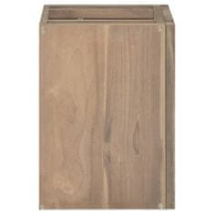 Greatstore Stenska kopalniška omarica 45x30x40 cm trdna tikovina