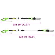 Vidaxl Električna teleskopska verižna žaga 25 cm 710 W