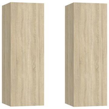 Vidaxl TV omarica 2 kosa sonoma hrast 30,5x30x90 cm inženirski les