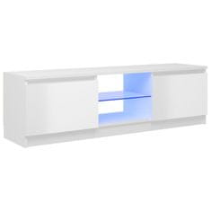 Vidaxl TV omarica z LED lučkami visok sijaj bela 120x30x35,5 cm