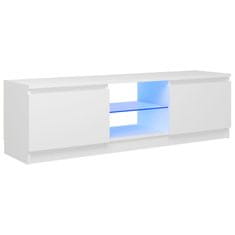 Vidaxl vidaXL TV omarica z LED osvetlitvijo bela 120x30x35,5 cm