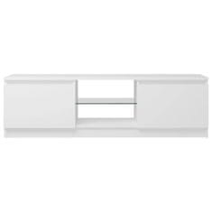 Vidaxl vidaXL TV omarica z LED osvetlitvijo bela 120x30x35,5 cm