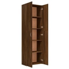 Vidaxl Pisarniška omara rjavi hrast 60x32x190 cm konstruiran les