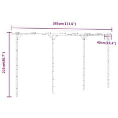 Vidaxl Pergola iz bambusa 385x40x205 cm
