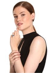 JwL Luxury Pearls Očarljiv prstan s črnim biserom in cirkoni JL0760 (Obseg 52 mm)