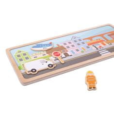 Bigjigs Toys Magnetna mestna sestavljanka