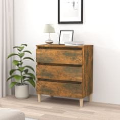 Vidaxl Komoda dimljeni hrast 60x35x69 cm konstruiran les