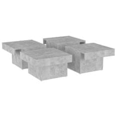 Greatstore Klubska mizica betonsko siva 90x90x28 cm iverna plošča