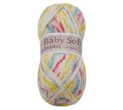 Bellatex Preja BABY SOFT večbarvna - 100 g / 360 m - bela, rumena, turkizna, roza