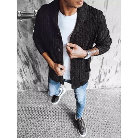 Dstreet Moški pulover ohlapnega kroja FESTER črn wx1890