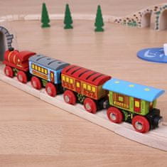 Bigjigs Rail Potniški vlak + 2 tira