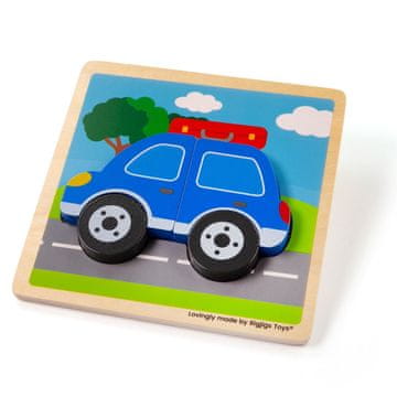 Bigjigs Toys Vstavljiva sestavljanka avto