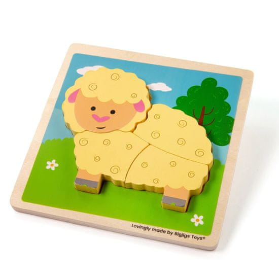 Bigjigs Toys Vstavljiva sestavljanka Ovca