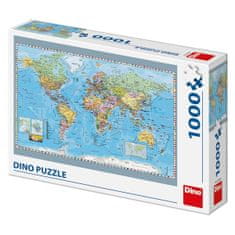 Dino Puzzle Politični zemljevid sveta 1000 kosov