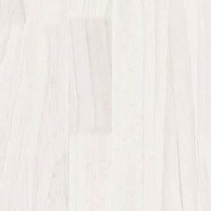 Vidaxl Klubska mizica bela 110x50x34 cm trdna borovina