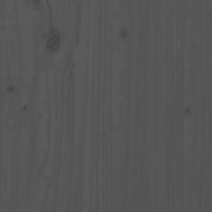 Greatstore Stojalo za zaslon sive barve (39-72)x17x43 cm trdna borovina