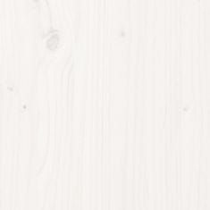 Vidaxl Posteljni okvir bel iz trdnega lesa 120x190 cm 4FT