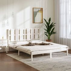 Vidaxl Posteljni okvir bel iz trdne borovine 160x200 cm