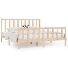 Vidaxl Posteljni okvir iz trdnega lesa 200x200 cm