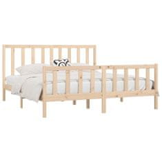 Vidaxl Posteljni okvir iz trdnega lesa 200x200 cm