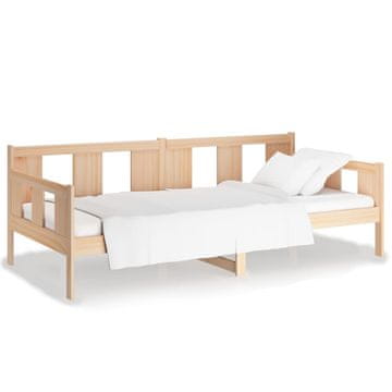 Vidaxl Dnevna postelja trdna borovina 90x200 cm
