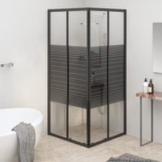 Vidaxl Črtasta tuš kabina ESG 70x70x180 cm črna