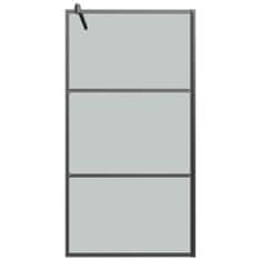 Vidaxl Pregrada za tuš 115x195 cm temno ESG steklo črna