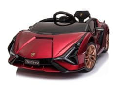 ROLLZONE Otroško vozilo na akumulator, Lamborghini Sian, rdeče barve, 12V, 1 sedež