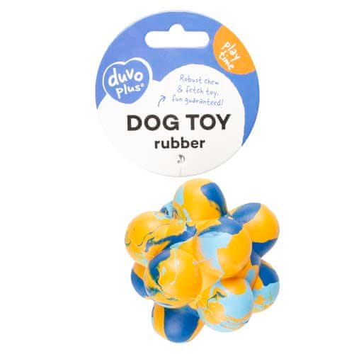 Duvo+ Barvna trda gumijasta žoga za pse M - 8,7x8,7x8,7cm