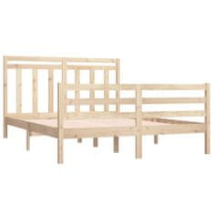 Vidaxl Posteljni okvir iz trdnega lesa 140x190 cm