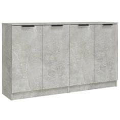 Vidaxl Komoda 2 kosa betonsko siva 60x30x70 cm konstruiran les