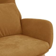 shumee Lounge fotelj, rjav, oblazinjen z žametom