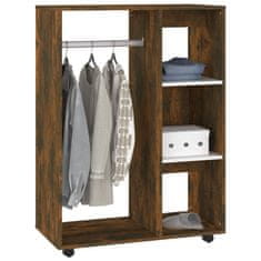 Vidaxl Garderobna omara dimljeni hrast 80x40x110 cm konstruiran les