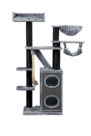 RHR Quality Praskalnik Cat Penthouse Blackline Light Grey CROWN