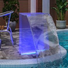 Greatstore Fontana za bazen z RGB LED lučmi akril 51 cm