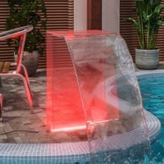 Greatstore Fontana za bazen z RGB LED lučkami in priključkom akril 51 cm