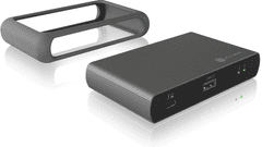 IcyBox IB-HUB801-TB4 priklopna postaja, Thunderbolt 4, USB-C, črna