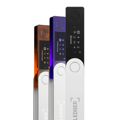 Ledger Nano X denarnica za kriptovalute, Bluetooth, USB-C, prozorno oranžna