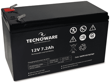 Tecnoware akumulator, 12V, 7,2Ah, črn (EACPE12V7A2TWP)
