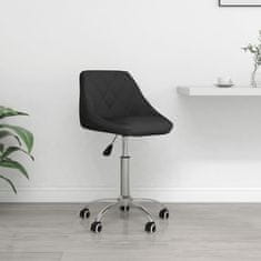 Greatstore Vrtljiv pisarniški stol črno umetno usnje