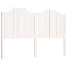 Vidaxl Posteljno vzglavje belo 156x4x110 cm trdna borovina