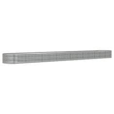 Vidaxl Visoka greda iz cinkanega jekla 620x80x36 cm srebrna