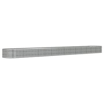 Vidaxl Visoka greda iz cinkanega jekla 620x80x36 cm srebrna